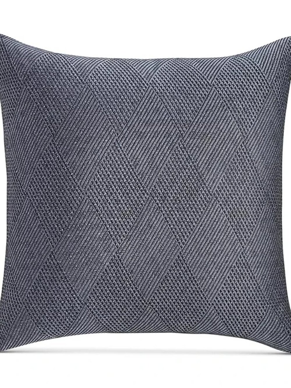 Hotel Collection Composite Geometric European Sham – Pima Cotton Sateen, Indigo